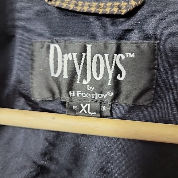 DryJoys by FootJoy Golf Jacket Mens XL Brown Houndstooth Pullover - Picture 9 of 14